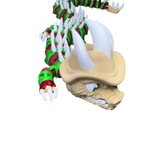 3D Printed Freddy Krueger Dragon 13" Halloween Dragon Fidget Toy - Picture 4 of 7